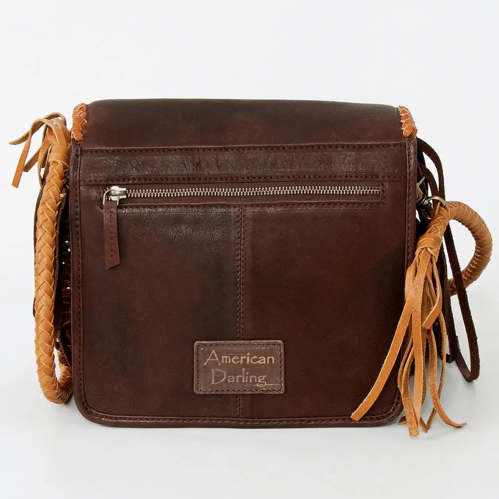 American Darling Genuine Leather Fringe Western Bag