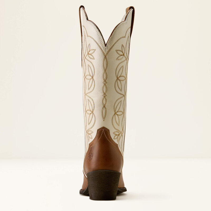 Heritage Blossom J Toe Western Boot Wheat Brown