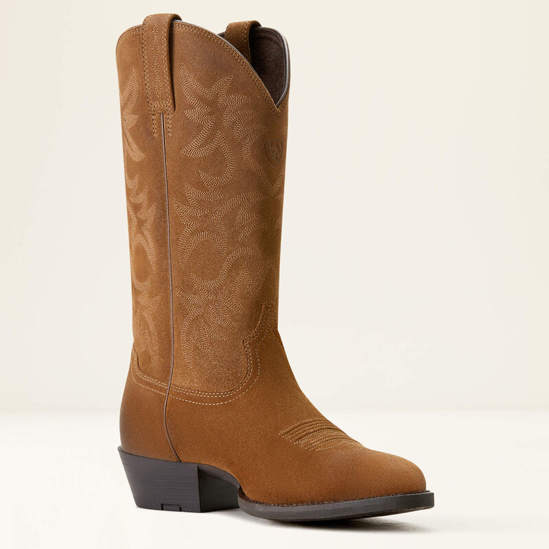 Ariat Heritage R Toe Western Boot Dijon Suede