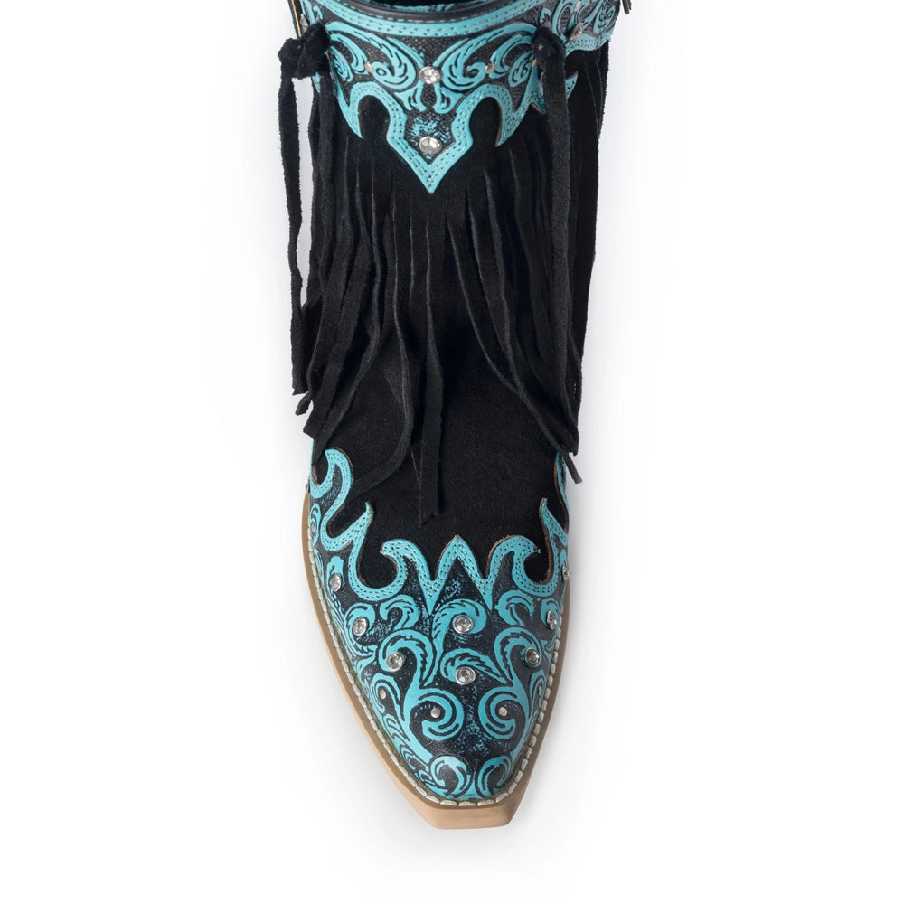 Myra Nashville Nights Twilight Handtooled Cowboy Boots with Swarovski Stones