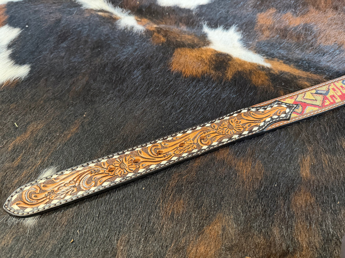 Angel Ranch Hand Tooled Western Belt
