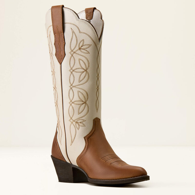 Heritage Blossom J Toe Western Boot Wheat Brown