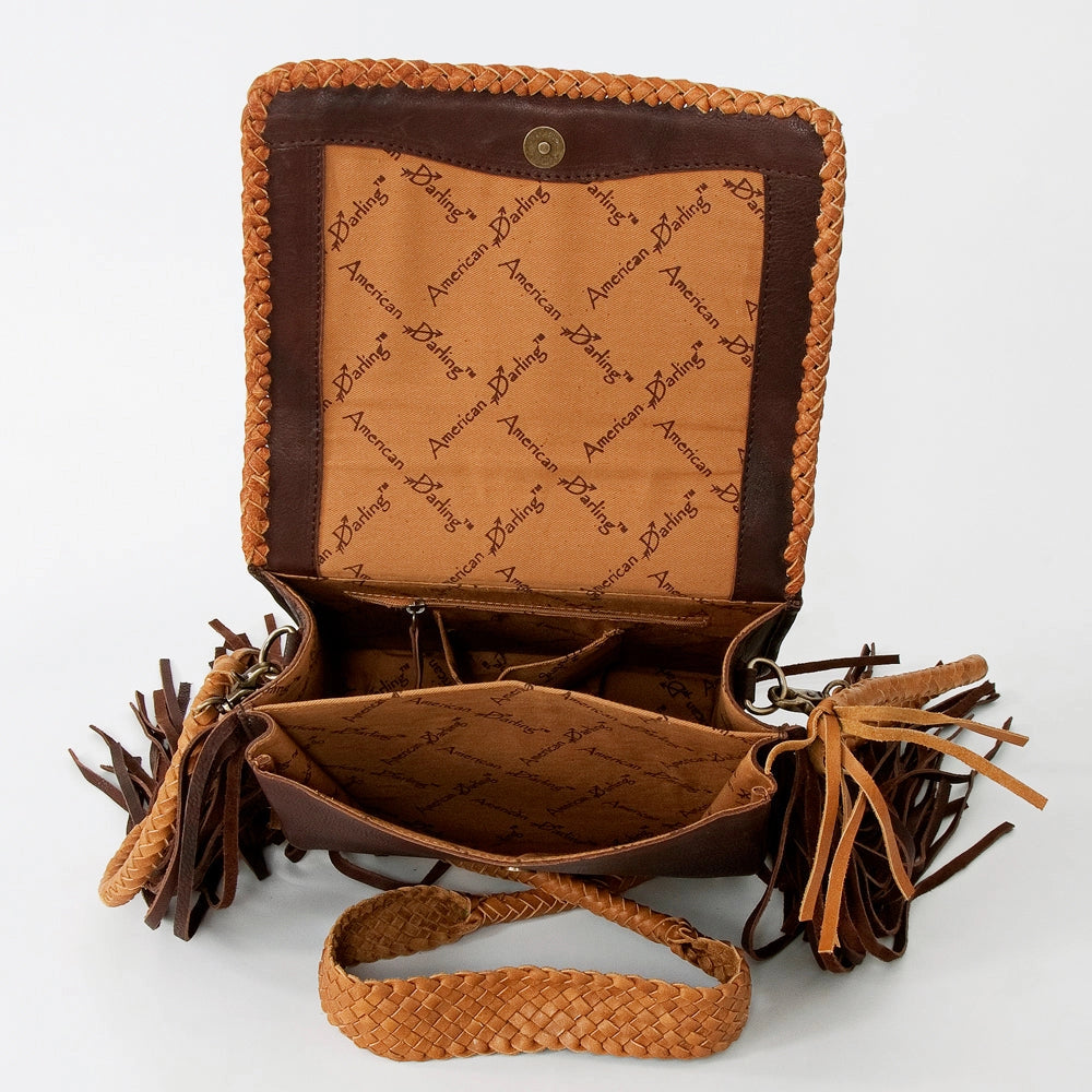 American Darling Genuine Leather Fringe Western Bag