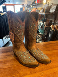 Wildflower Turquoise Diamanté Leather Cowboy Boots