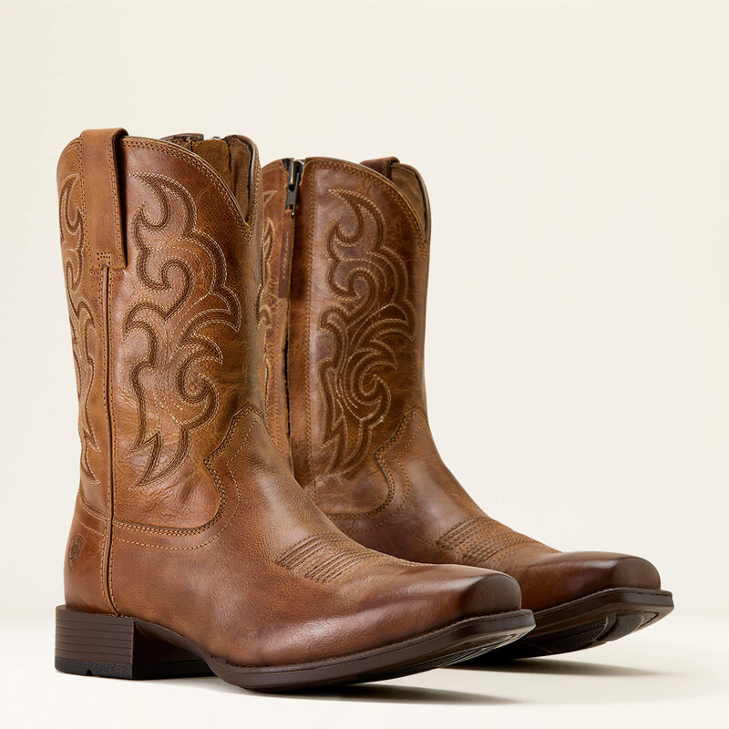 Bodie Square Toe Zip Western Boot
