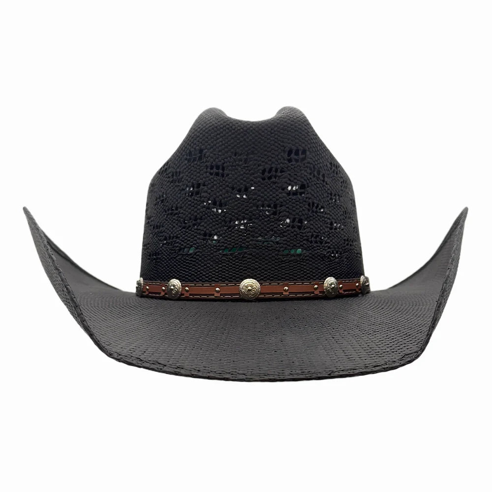 American Hat Makers Black Coyote Straw Cowboy Hat