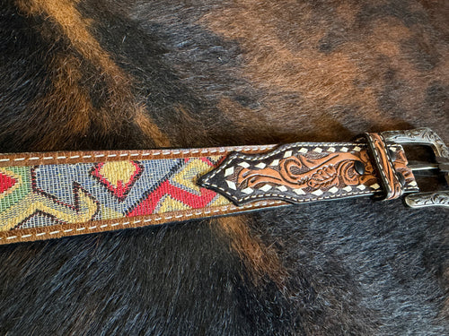Angel Ranch Hand Tooled Western Belt