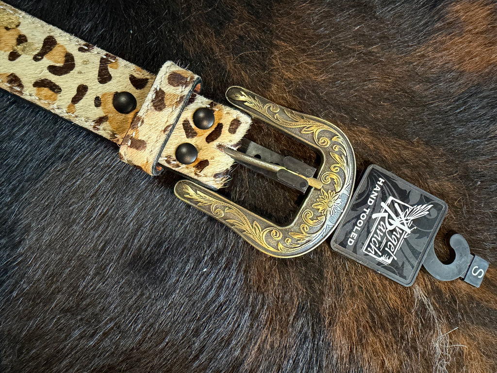 Angel Ranch Leopard Hair On Western Belt