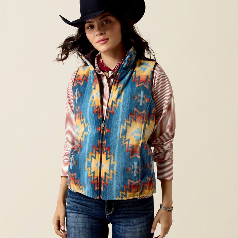 Ariat Dilon 2.0 Reversible Insulated Gilet Chocolate Plum