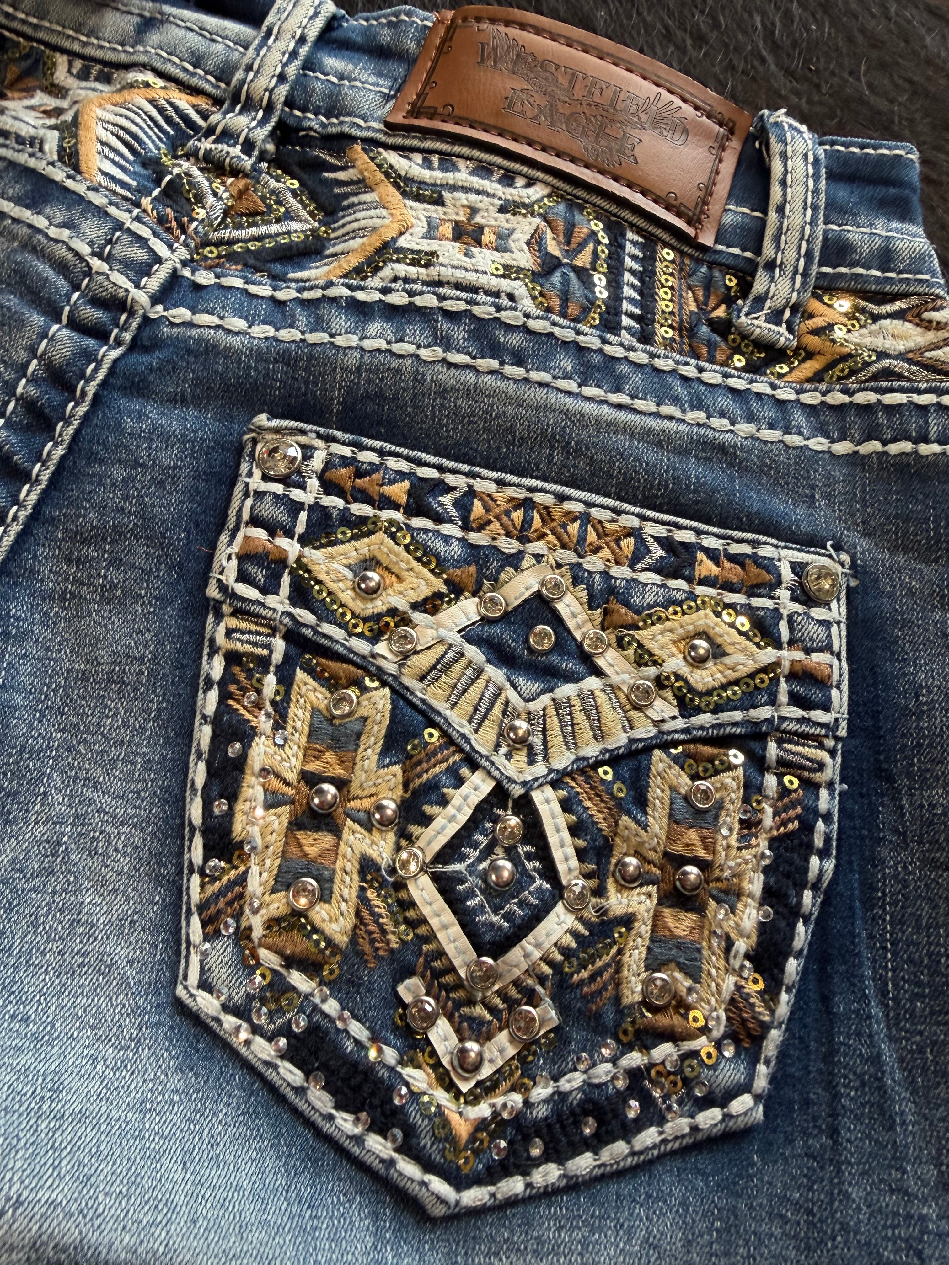 Westfield Eagle Denim Shorts Aztec