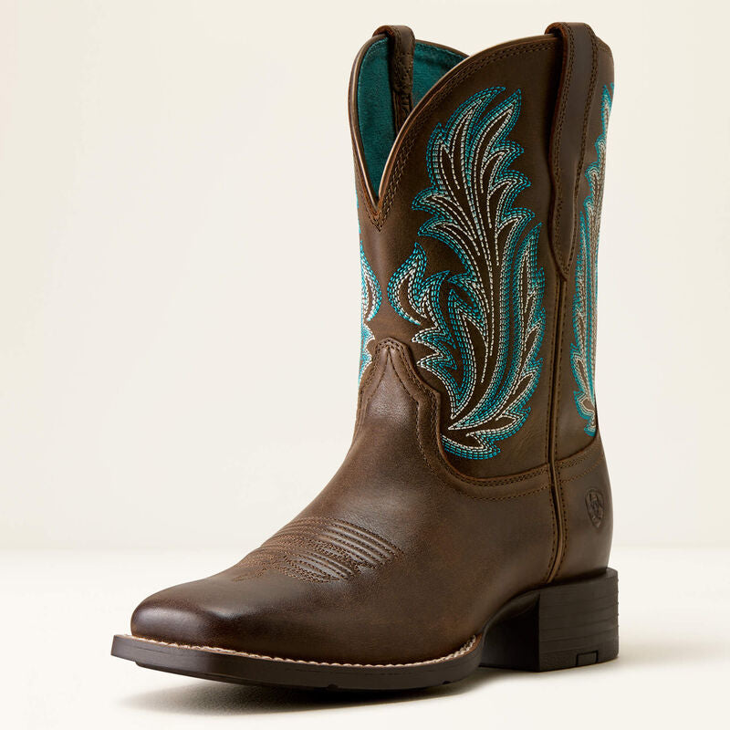 Ariat Round Up Filly Wide Square Toe Western Boot