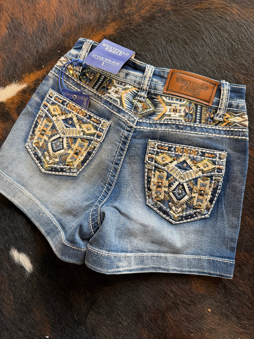 Westfield Eagle Denim Shorts Aztec