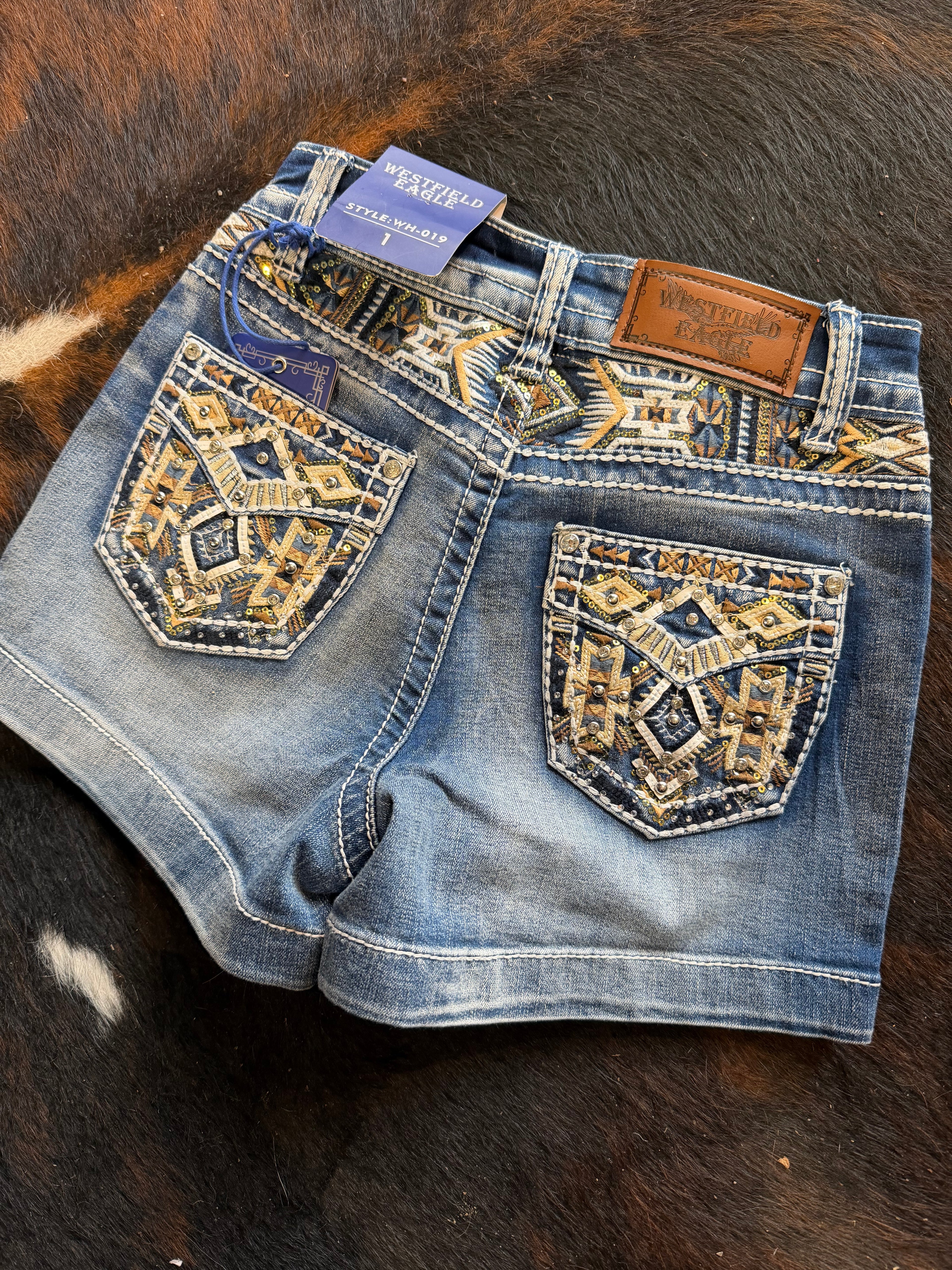 Westfield Eagle Denim Shorts Aztec