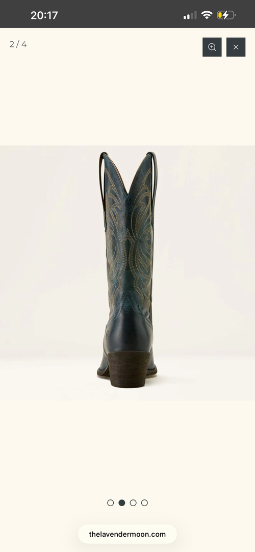 Ariat Heritage J Toe Stretchfit Western Boot Fresh Denim
