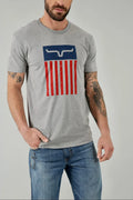 Kimes Ranch Grey Patriot T Shirt
