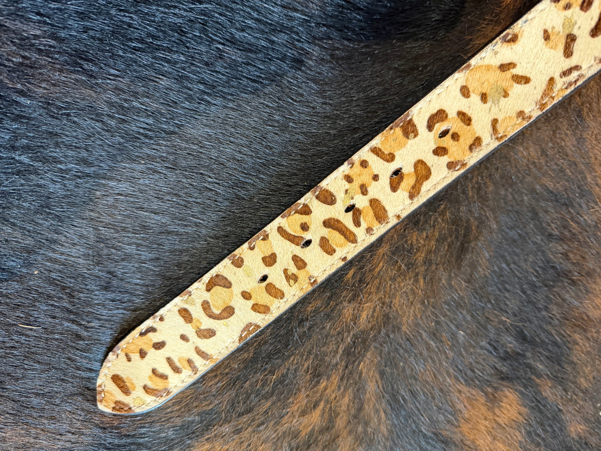 Angel Ranch Leopard Hair On Western Belt
