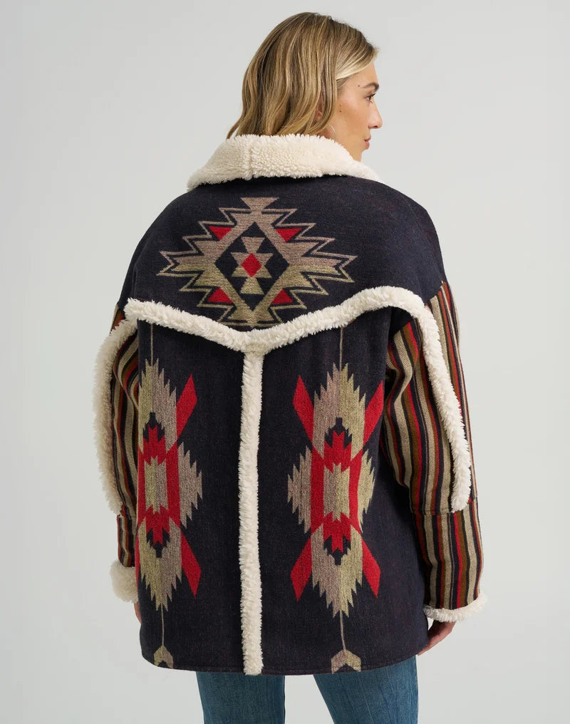 Wrangler x Lainey Wilson Oversized Aztec Fleece Coat