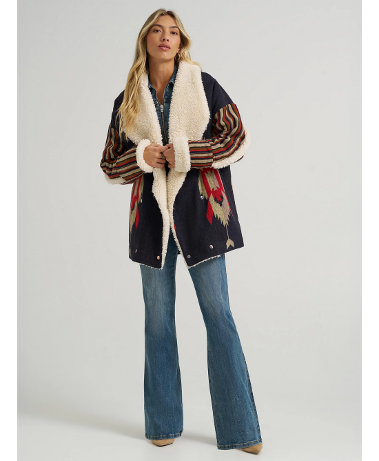 Wrangler x Lainey Wilson Oversized Aztec Fleece Coat