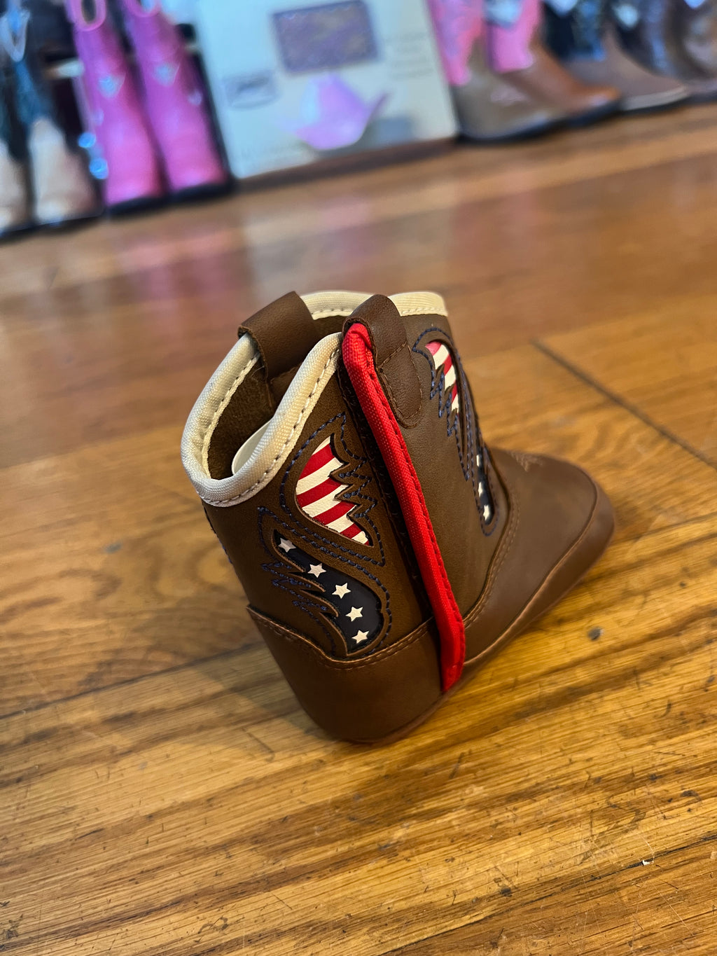 Ariat USA Flag Baby Buckers Cowboy Boots