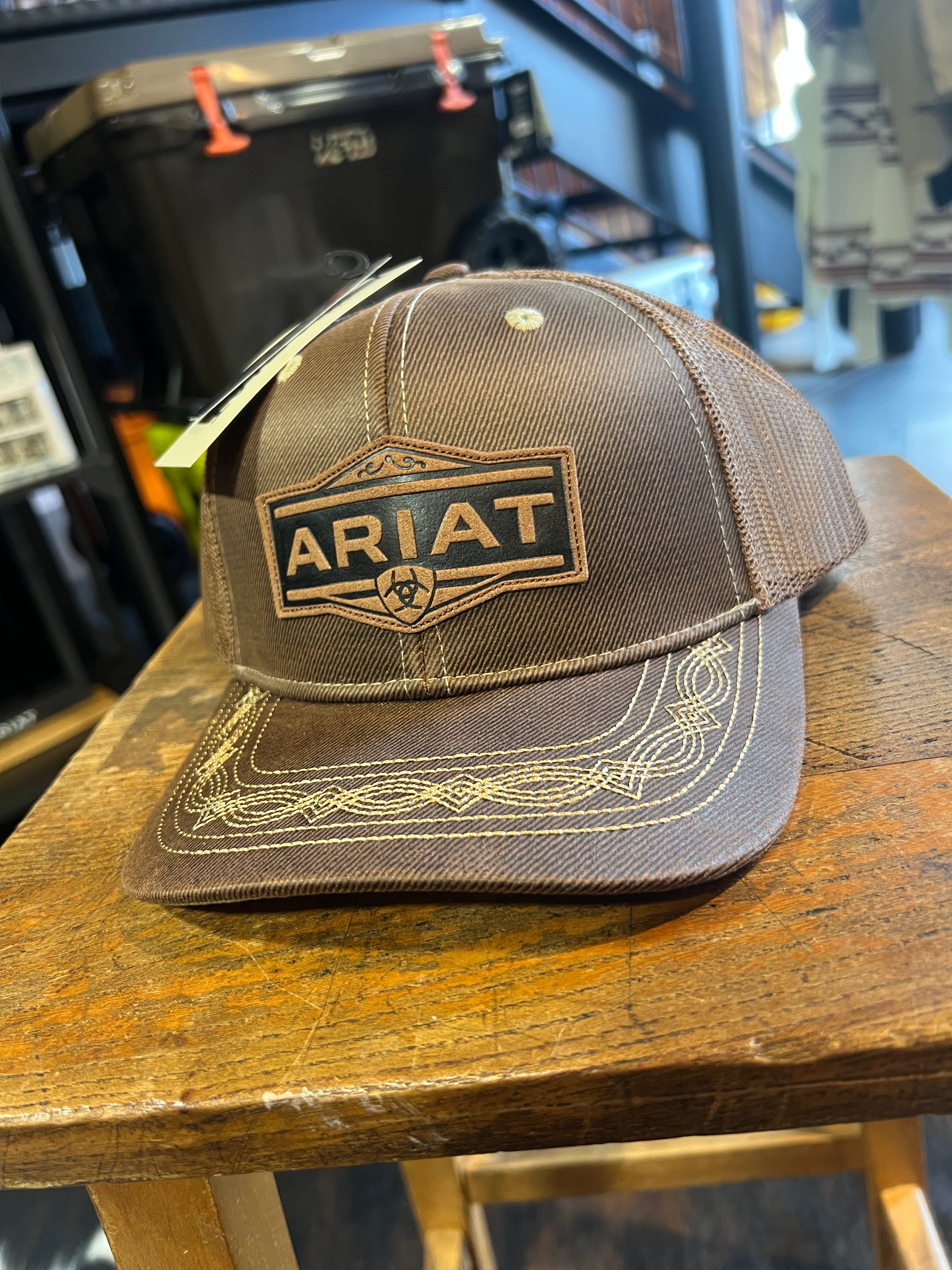 Ariat Brown Badge Trucker Cap
