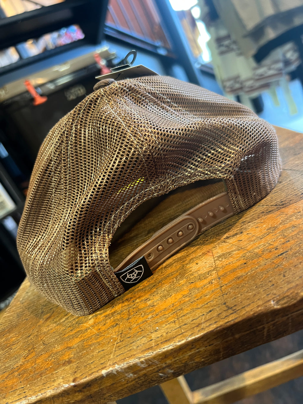 Ariat Brown Badge Trucker Cap