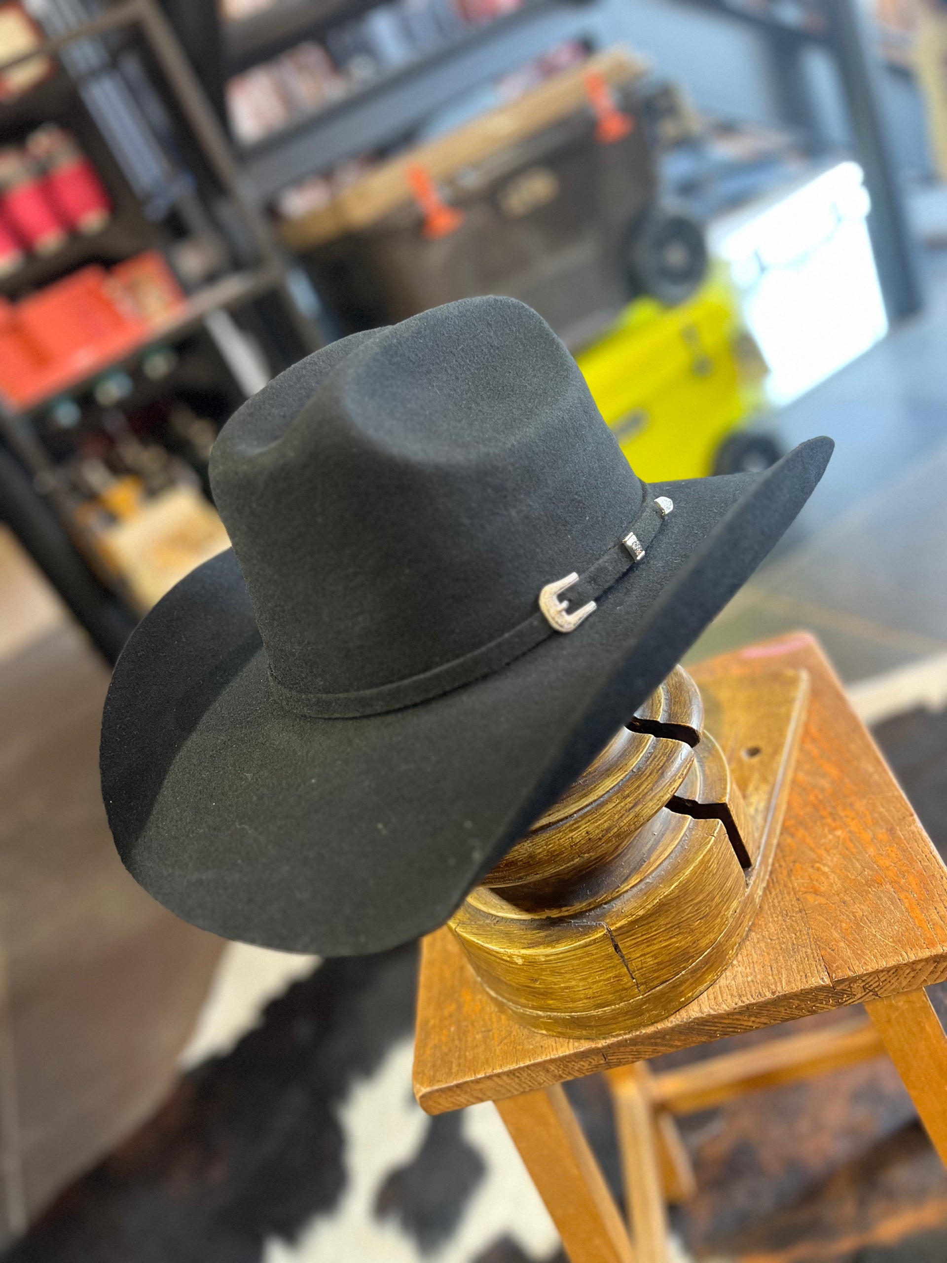 Something Special 100% Wool Black Hat with Gold Colored Beads AFRICA FEDORA HAT main image 3