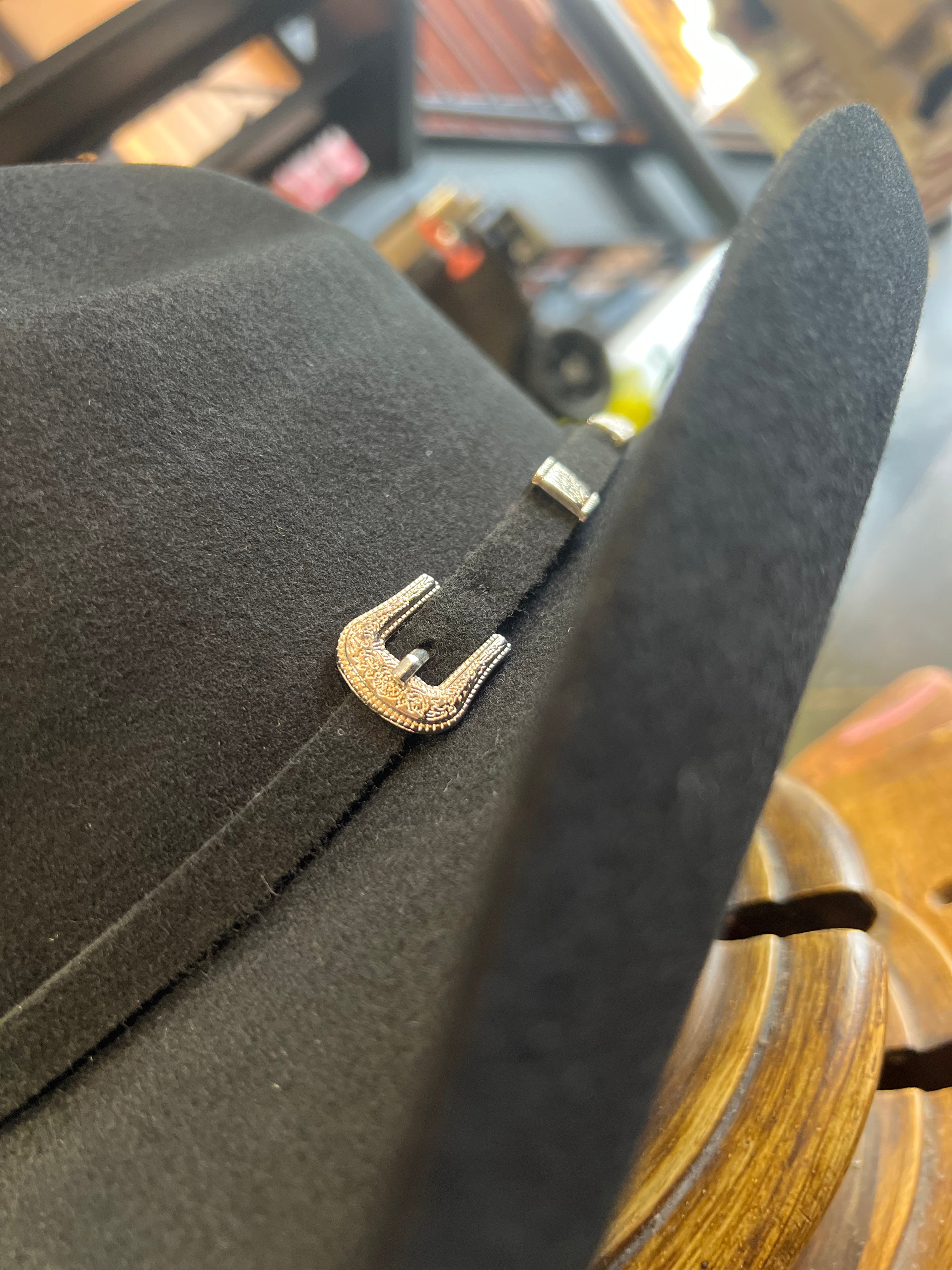 100% Wool Black Cattleman Cowboy Hat