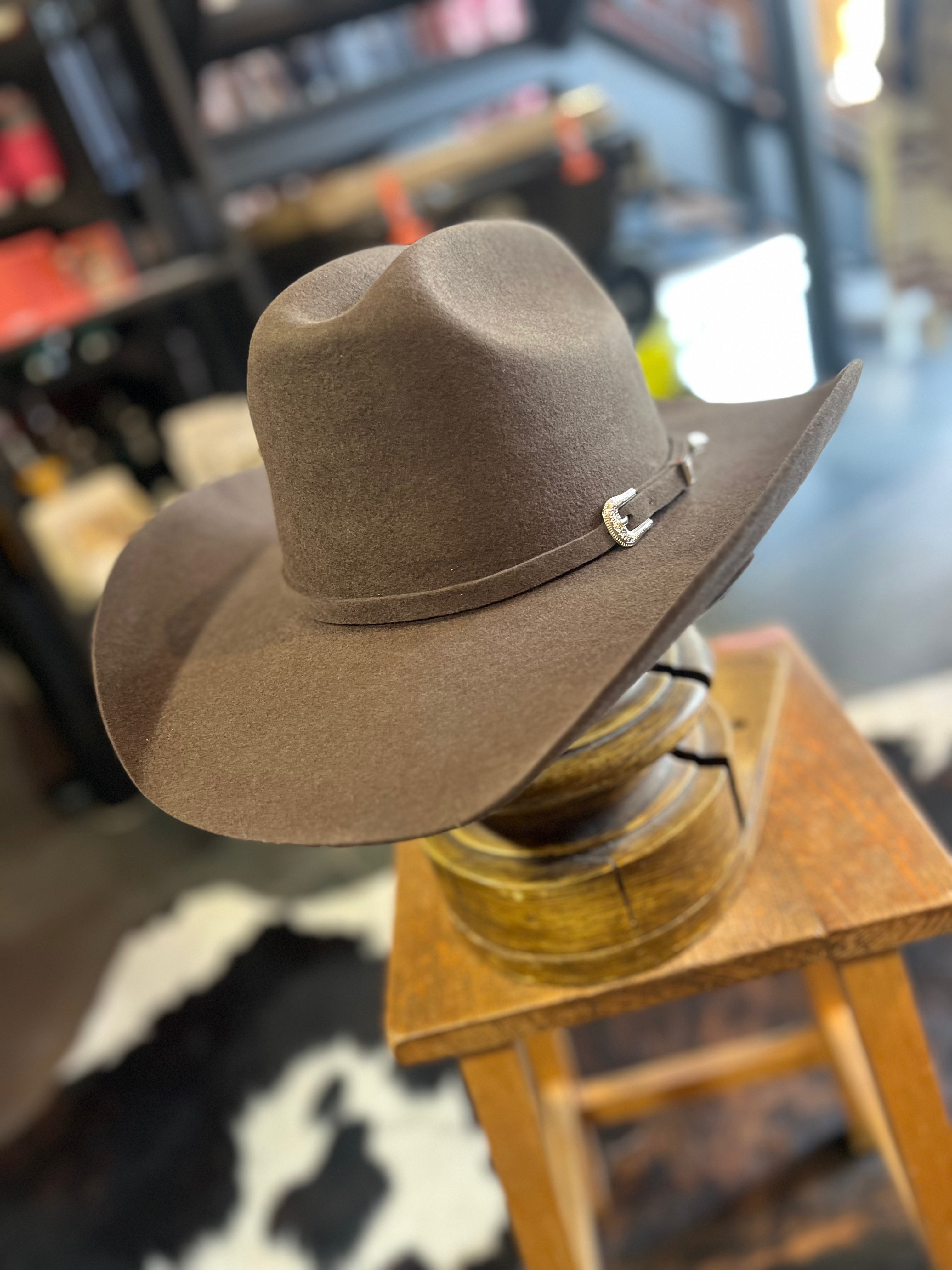 100% Wool Brown Cattleman Cowboy Hat
