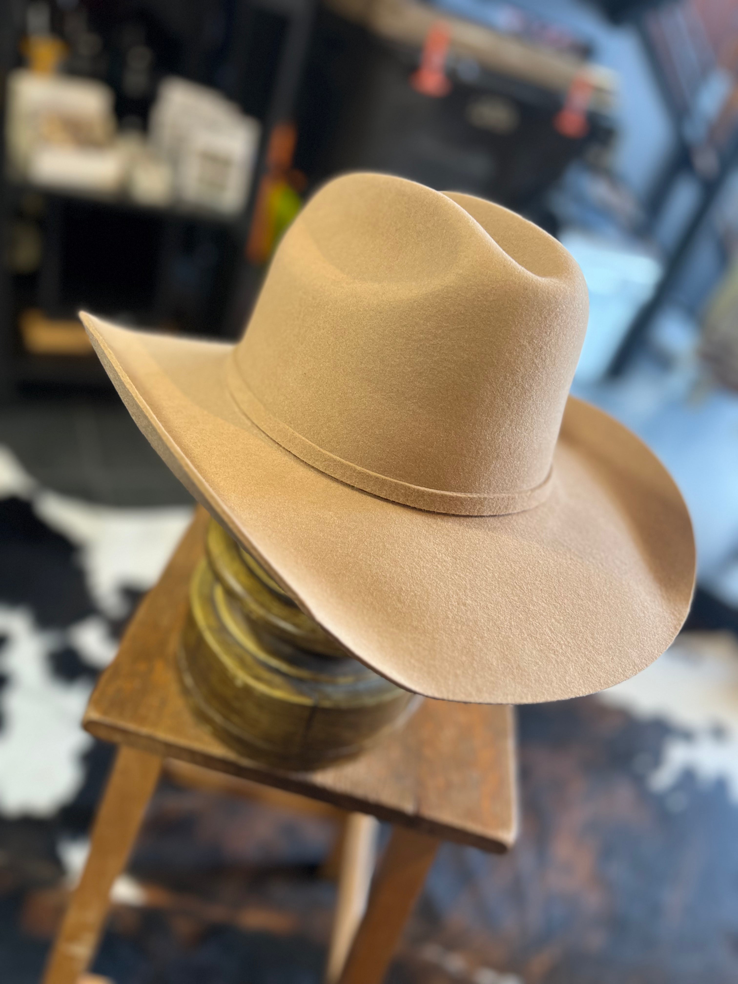 100% Wool Tan  Cattleman Cowboy Hat