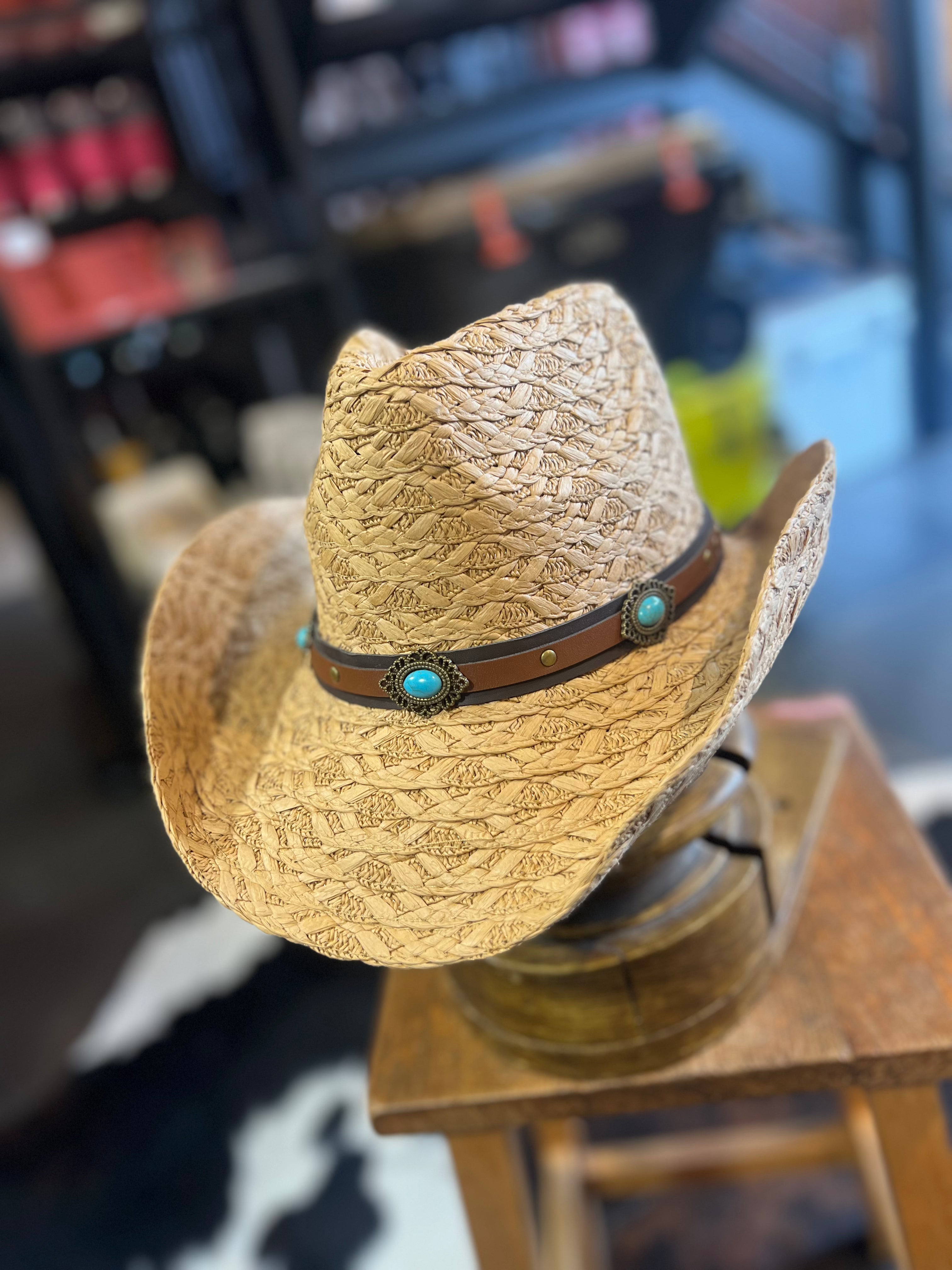 One Size Adjustable Straw Cowboy Hat