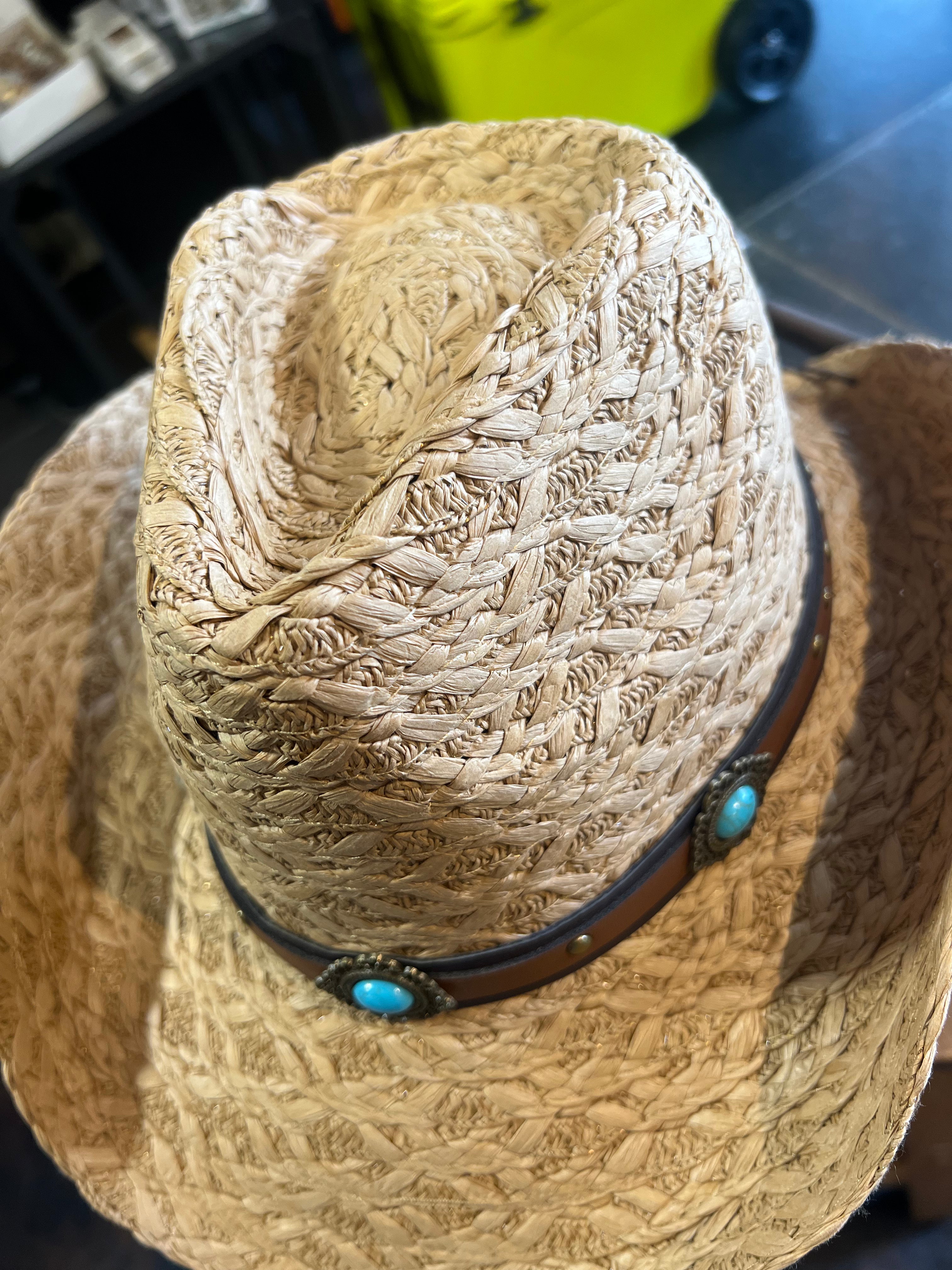 One Size Adjustable Straw Cowboy Hat