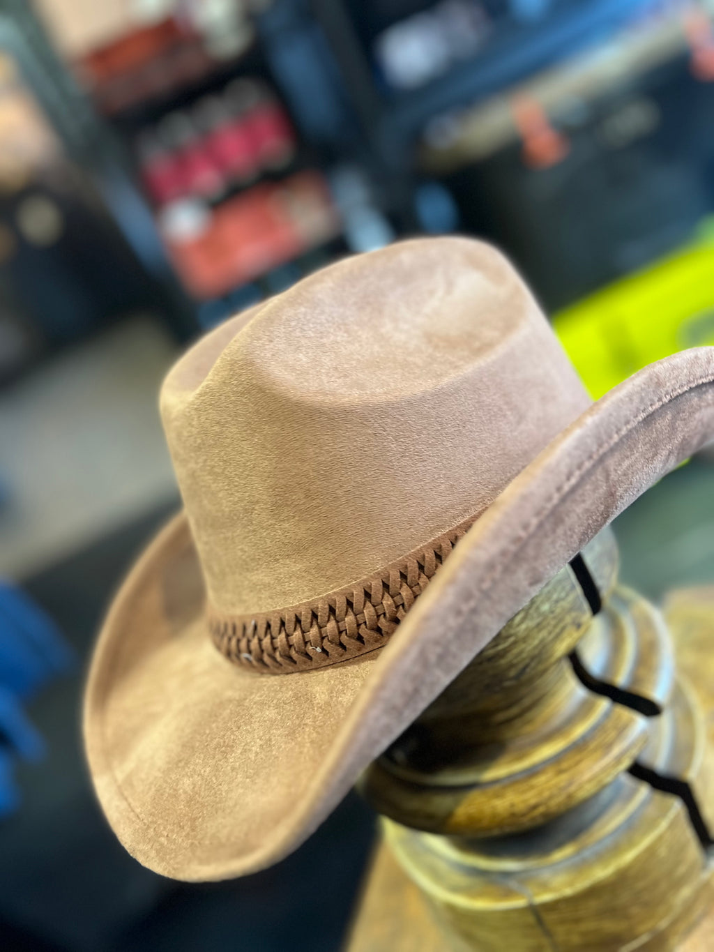 Suede One Size Adjustable Brown Cowboy Hat