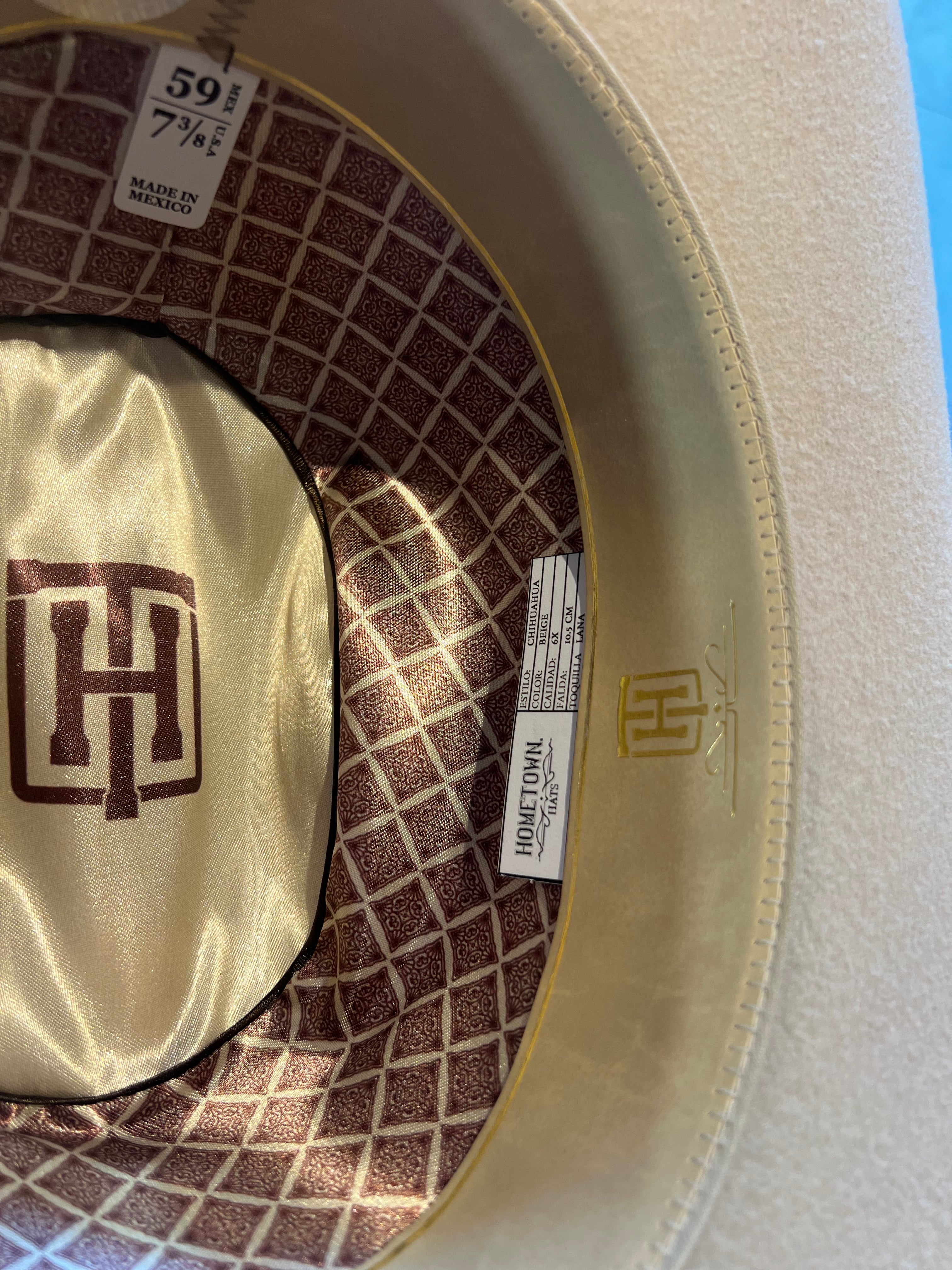 Hometown Hats 6X Beige Cowboy Hat