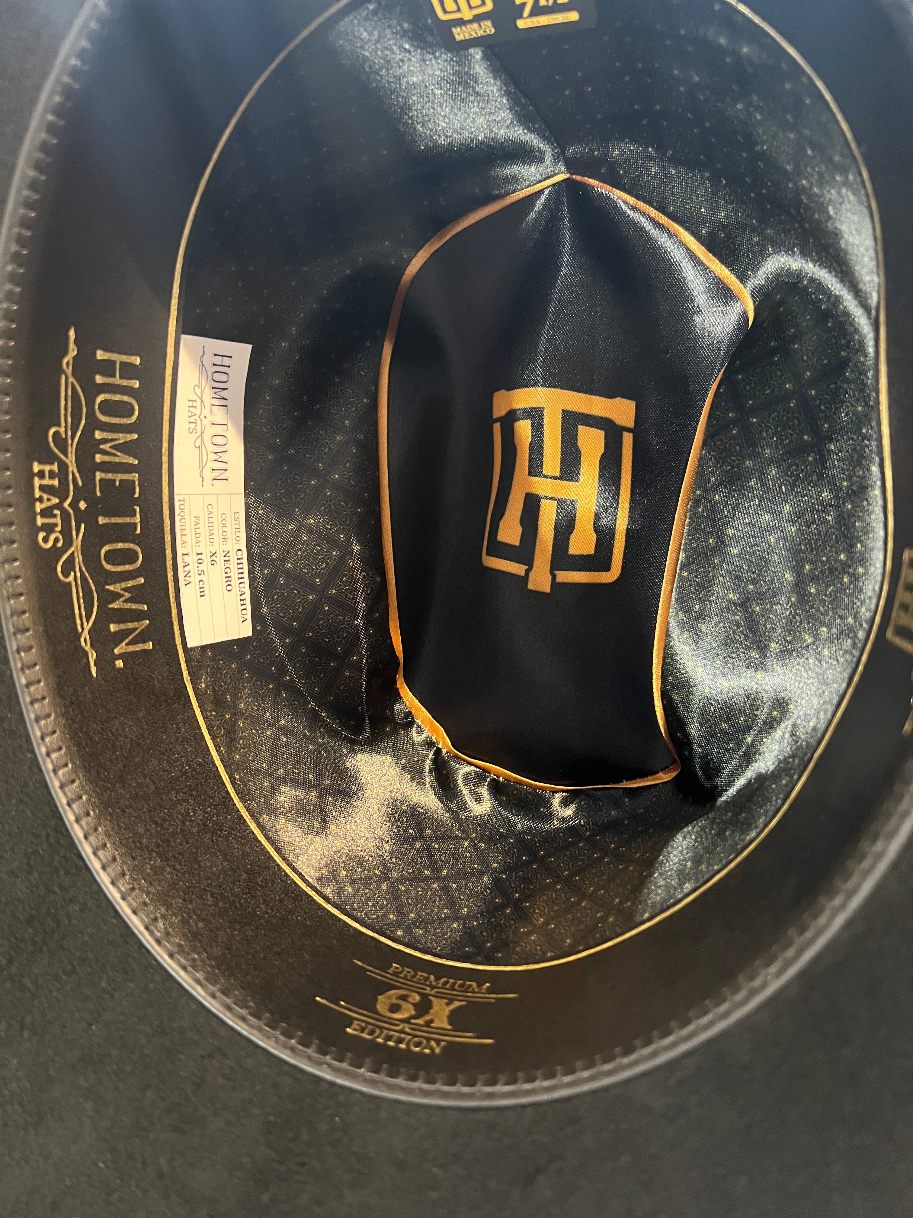 Hometown Hats 6X Black Cowboy Hat
