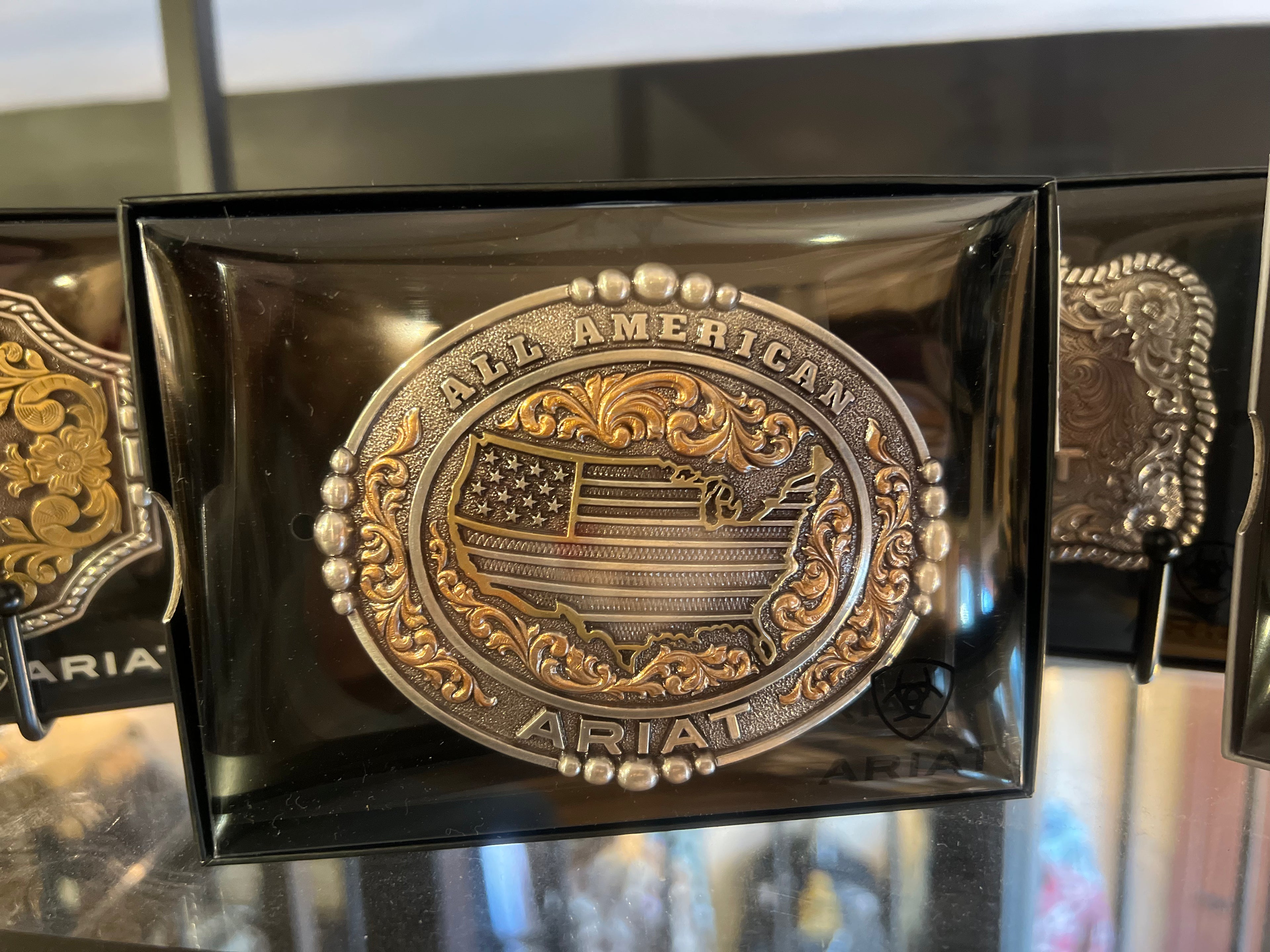 Ariat American Flag Rodeo Buckle
