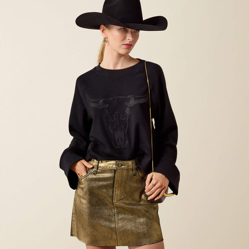 Ariat Black Steer Statement Sweatshirt