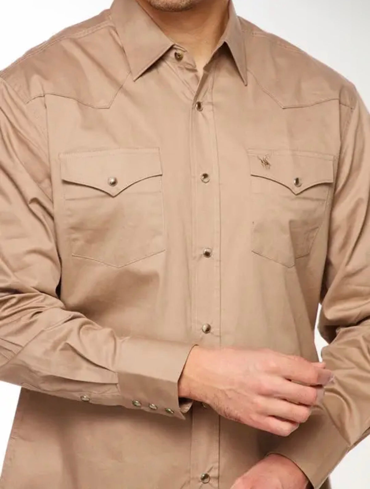 Rodeo Mens Western Shirt Khaki