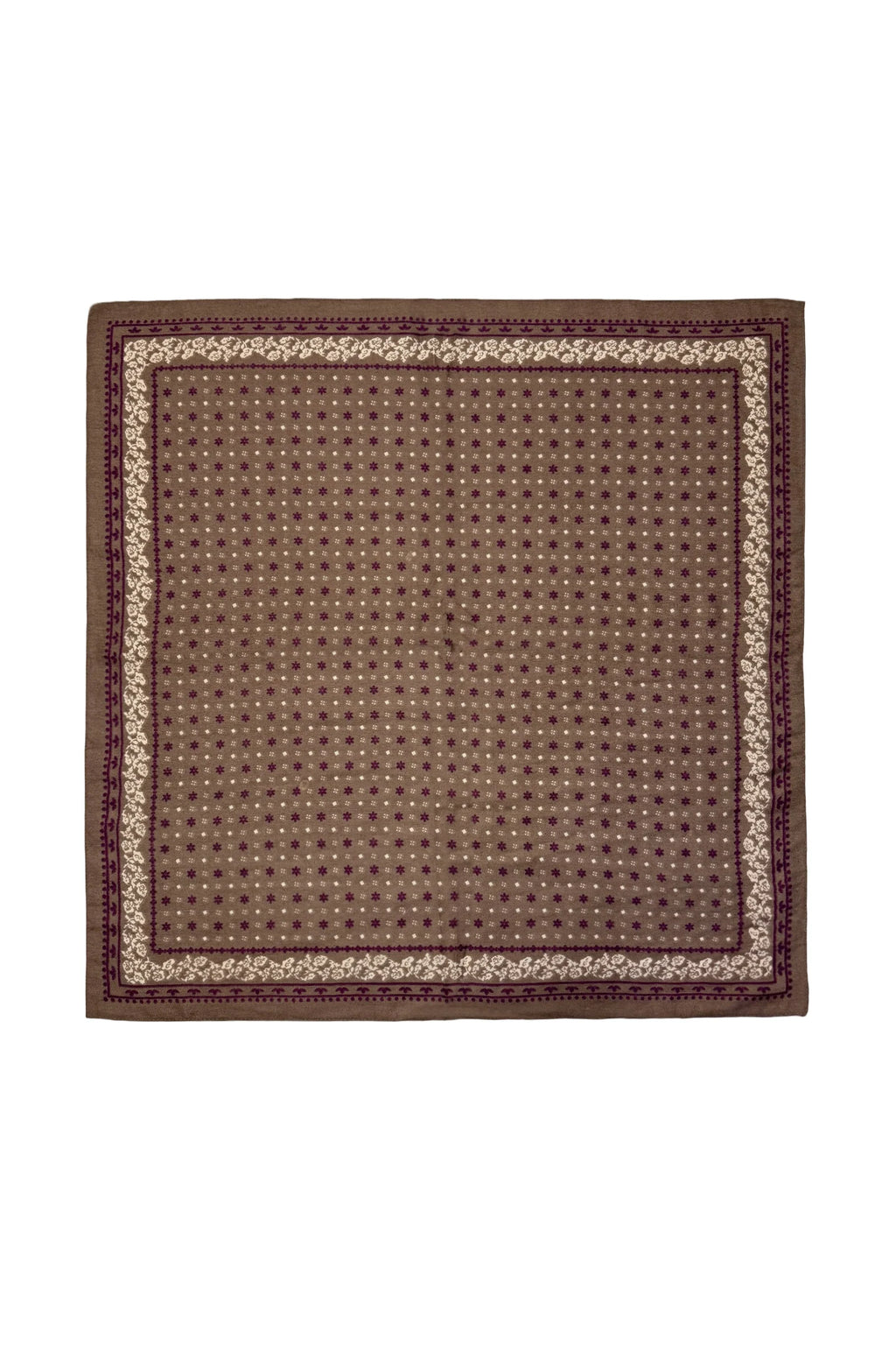 Ditsy Floral Taupe Wild Rag Bandana