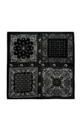 Block Print Paisley Wild Rag Banana Black